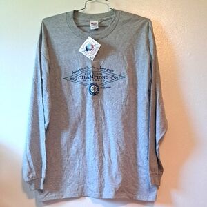 Vintage Seattle Mariners Division Championship Tee XL Long Sleeve